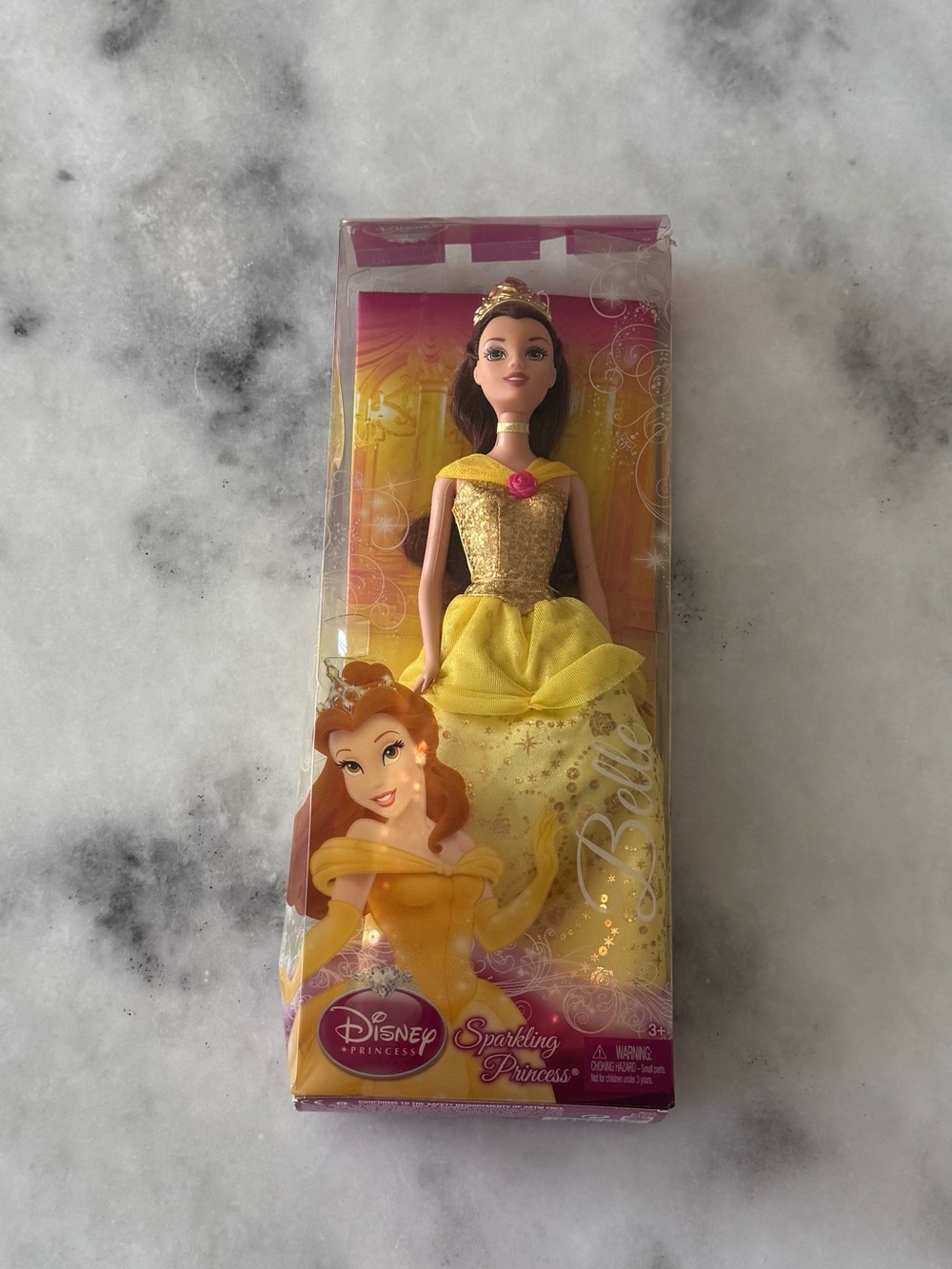 Disney Princess Sparkling Princess Belle Doll Mattel R4842 New in Box 2010